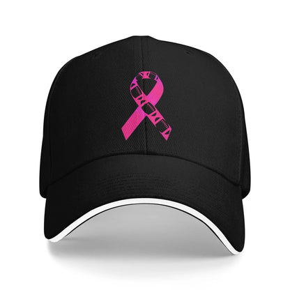 October We Wear Pink Rainbow Breast Cancer Awareness Ribbon Sandwich Cap Baseball Cap