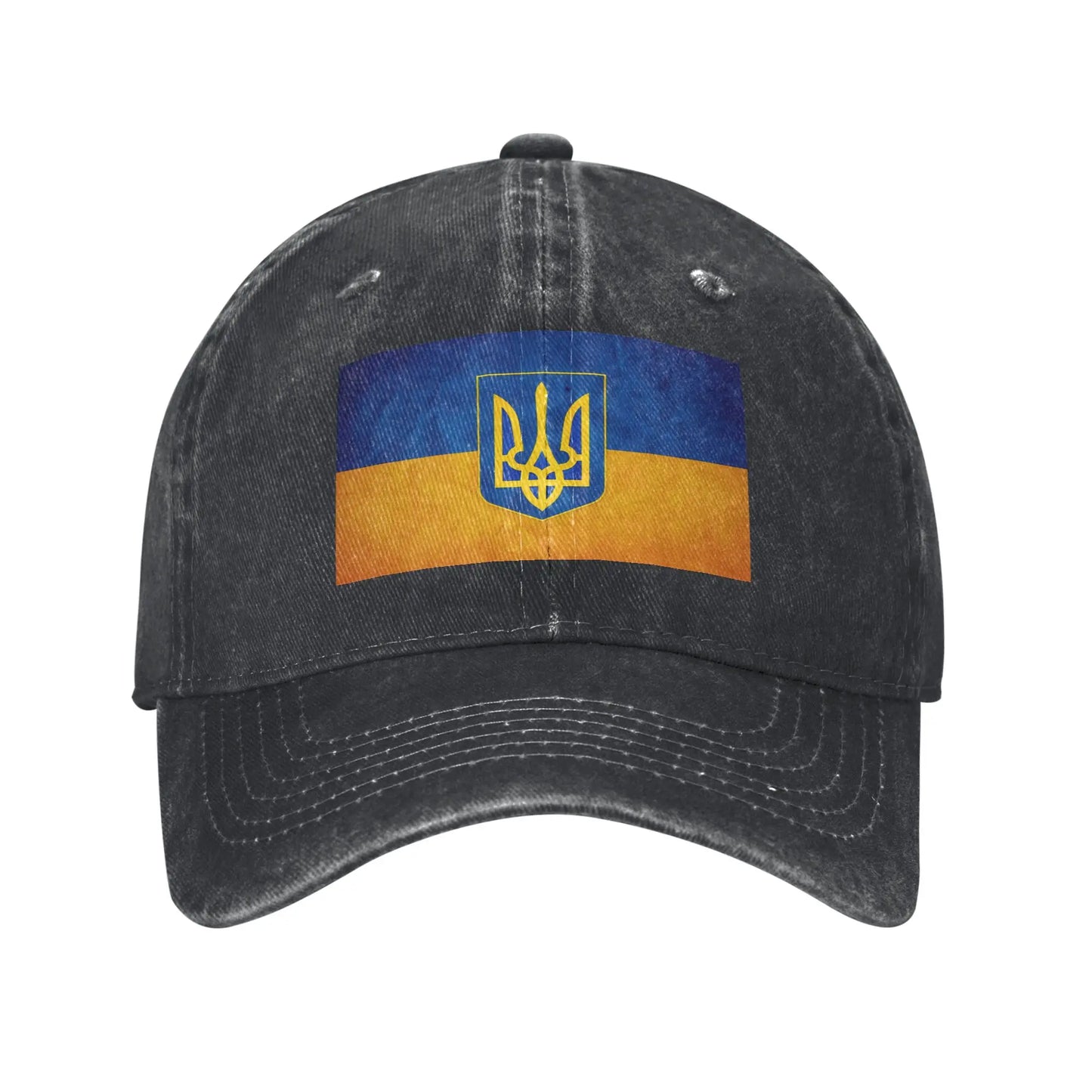 Ukraine Flag Washed Baseball Cap