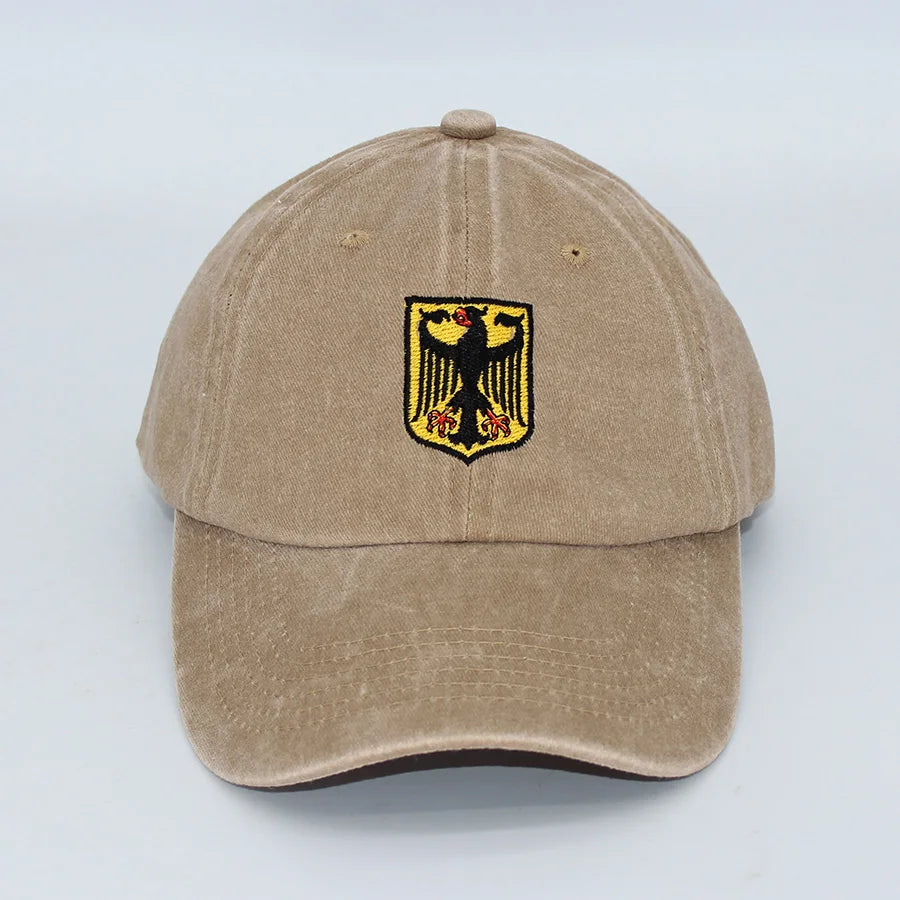 Deutschland Germany Coat Of Arms Shield Embroidery Vintage Men Baseball Caps