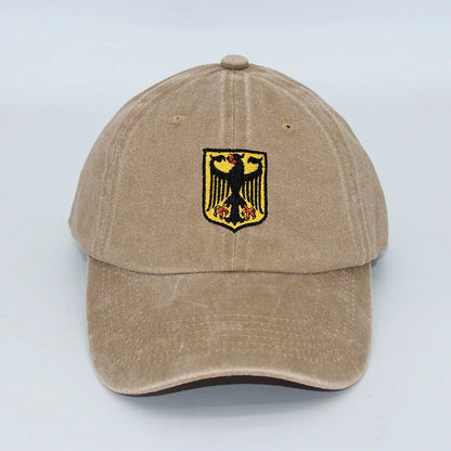 Deutschland Germany Coat Of Arms Shield Embroidery Vintage Men Baseball Caps