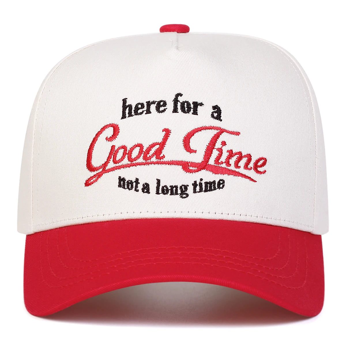Unisex GOOD TIME Letter Embroidery Baseball Caps