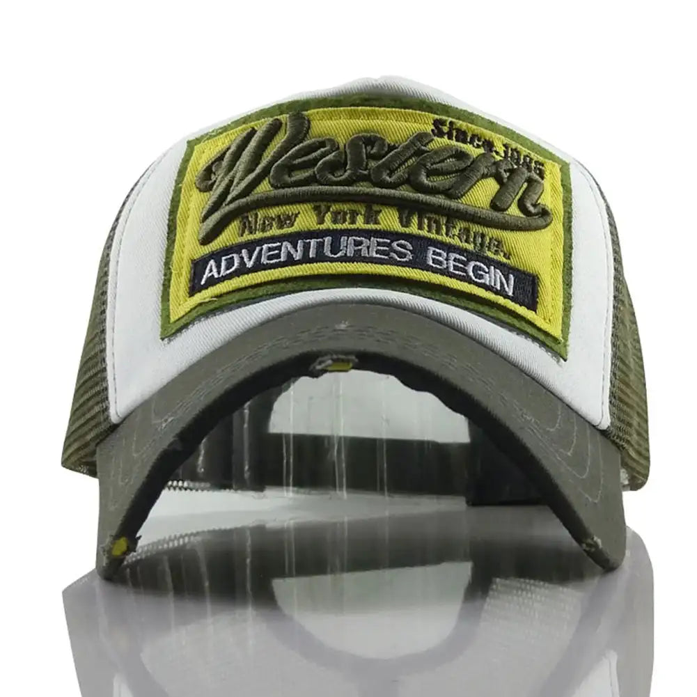 Streetwear Letter Embroidery Mesh Dad Baseball Cap For Women Men