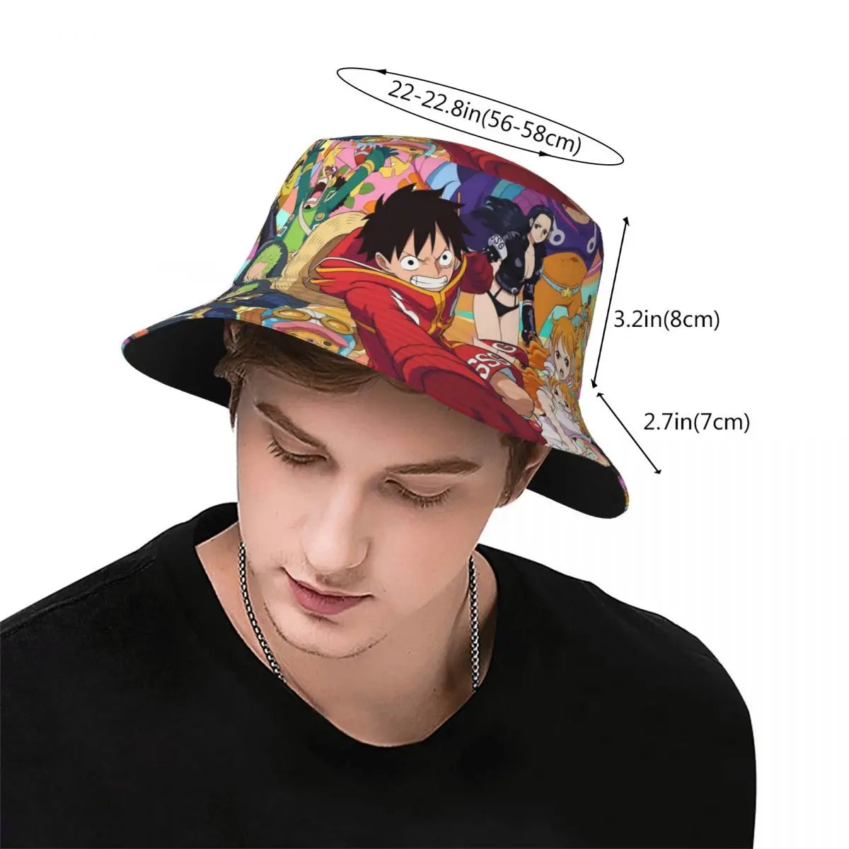 One Piece Bucket Hat Beach Hatwear Accessories Luffy Manga