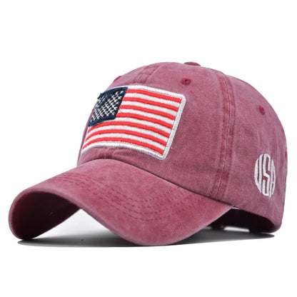 USA Flag Embroidered Baseball Cap Adjustable For Men And Women