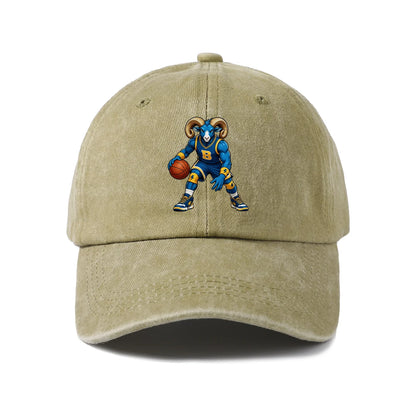 Basketball Ram Mascot Letter B Baseball Cap