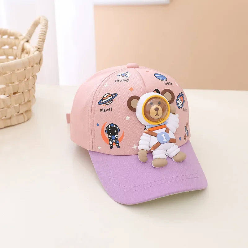 Four Seasons Cotton Cartoon Astronauts Casquette Baseball Cap