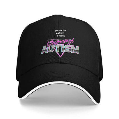 I Have Autism Sandwich Hat Baseball Caps Please Be Patient With Me