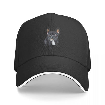 Cute French Bulldog Print Cotton Baseball Cap