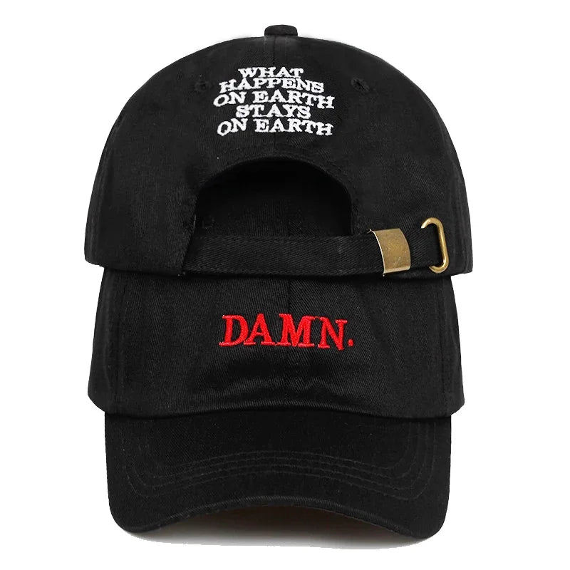 Unisex DAMN Letter Embroidery Baseball Caps