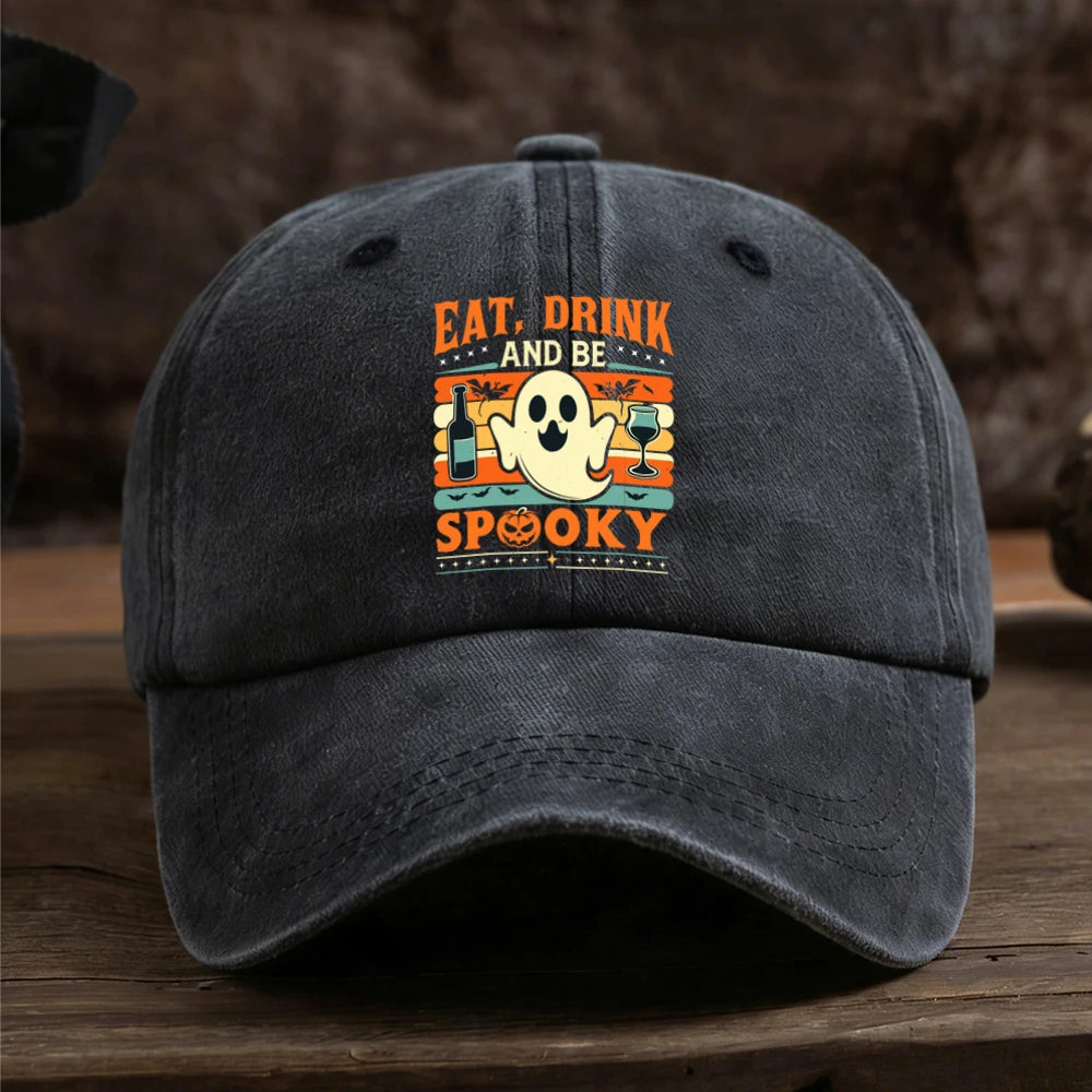 Halloween Ghost Graphic Baseball Cap