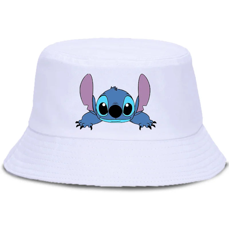 Lilo Stitch Cotton Foldable Bucket Hat Women Hat Boys Girls Fishing Hunting Cap