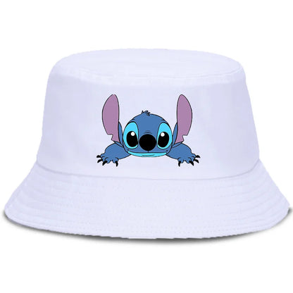 Lilo Stitch Cotton Foldable Bucket Hat Women Hat Boys Girls Fishing Hunting Cap