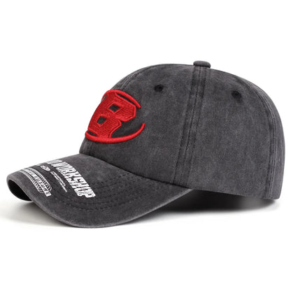 Unisex B Letter Embroidery Baseball Caps