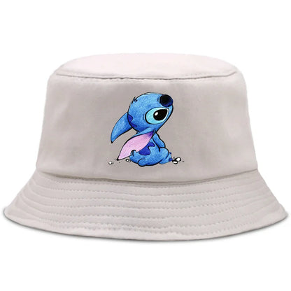 Lilo Stitch Cotton Foldable Bucket Hat Women Hat Boys Girls Fishing Hunting Cap