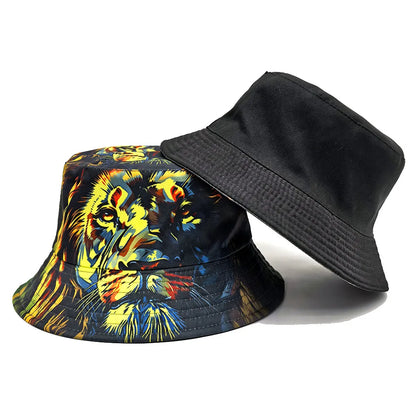 Cool Lion Pattern Bucket Hats