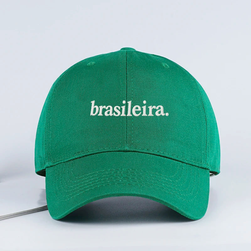 "brasileira" Embroidered Multi-color Baseball Cap