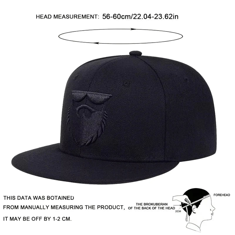 Unisex Beard Old Men Embroidery Hip-Hop Hats Baseball Caps Trucker Caps Snapback Caps