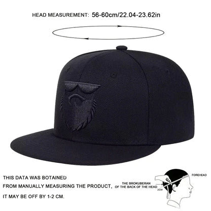Unisex Beard Old Men Embroidery Hip-Hop Hats Baseball Caps Trucker Caps Snapback Caps