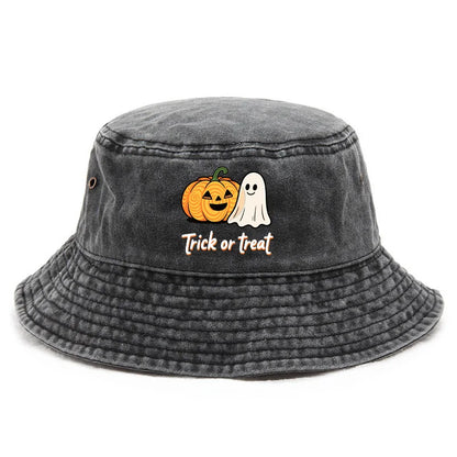 Halloween Themed TRICK OR TREAT Printed Bucket Hat