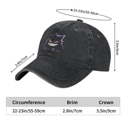 Fashion Retro Gengar Cool Style Graphic Baseball Caps