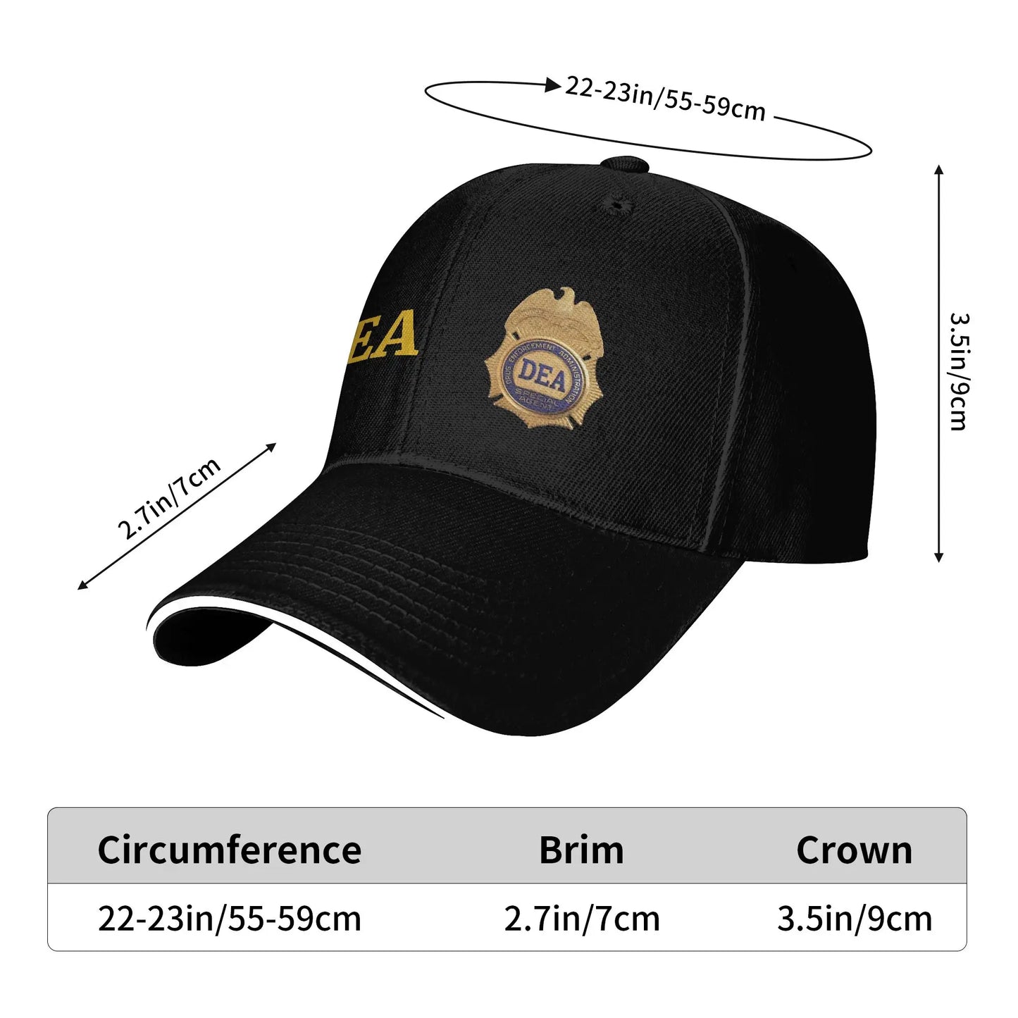 DEA US Federal Interdiction Agency Logo Baseball Cap