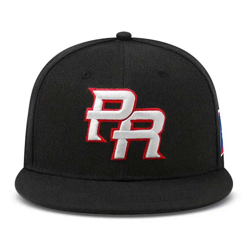 2025 Fashion and Creative New Flat Edge Hat PR Puerto Rico Side Flag Hip Hop Hat Snaoback Caps