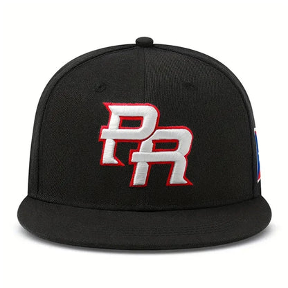 2025 Fashion and Creative New Flat Edge Hat PR Puerto Rico Side Flag Hip Hop Hat Snaoback Caps