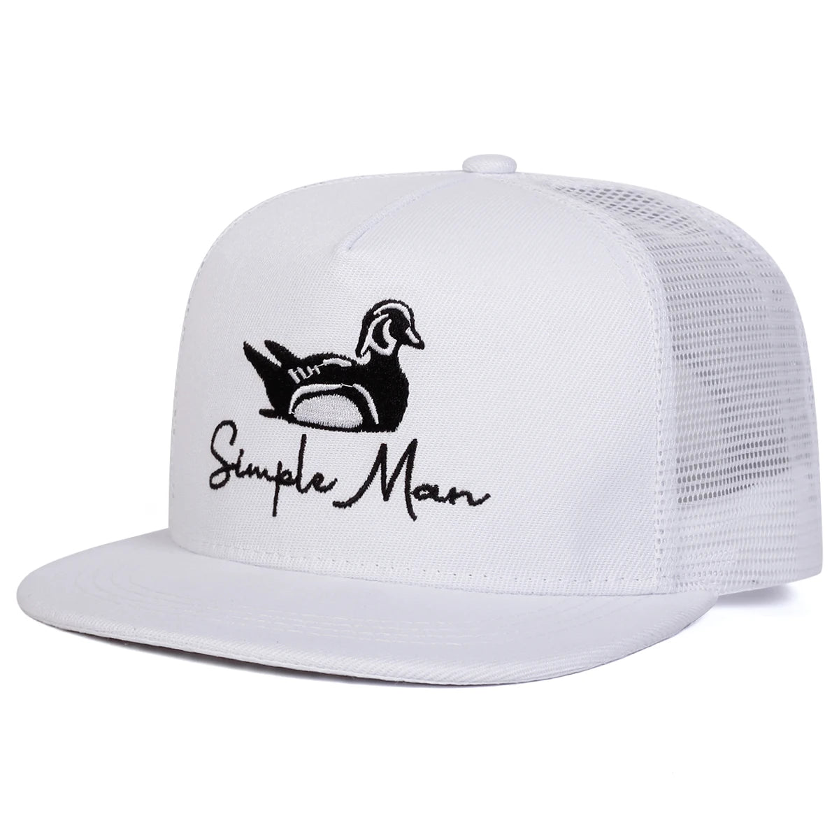 Unisex Simple Man Duck Embroidery Hip-hop Net Hats Baseball Caps Sunscreen Hat Snapback Caps