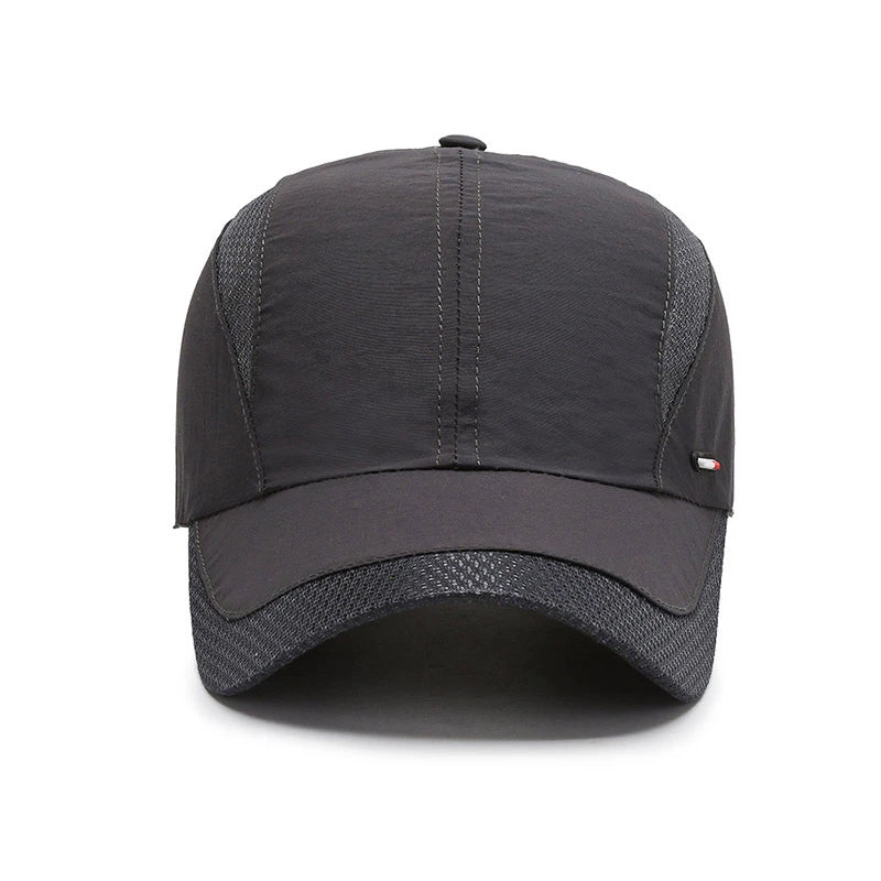 New Spring Summer Men Baseball Caps Male Breathable Mesh Black Sport