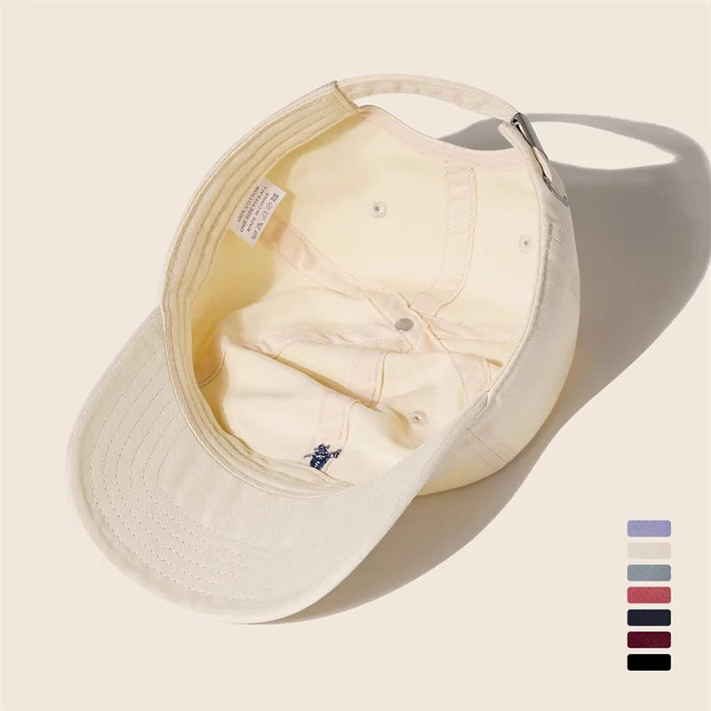 Unisex Summer Baseball Cap Cotton Hats Simple Farmer Embroidery Cap Casual Sunshade Caps