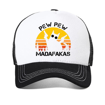 Pew Pew Madafakas Cat Baseball Cap