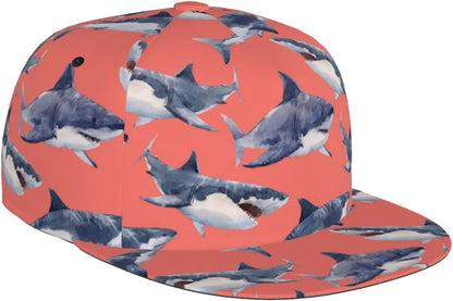 Funny Sharks Baseball Cap Outdoor Ocean Shark Snapback Baseball Hat For Men Women