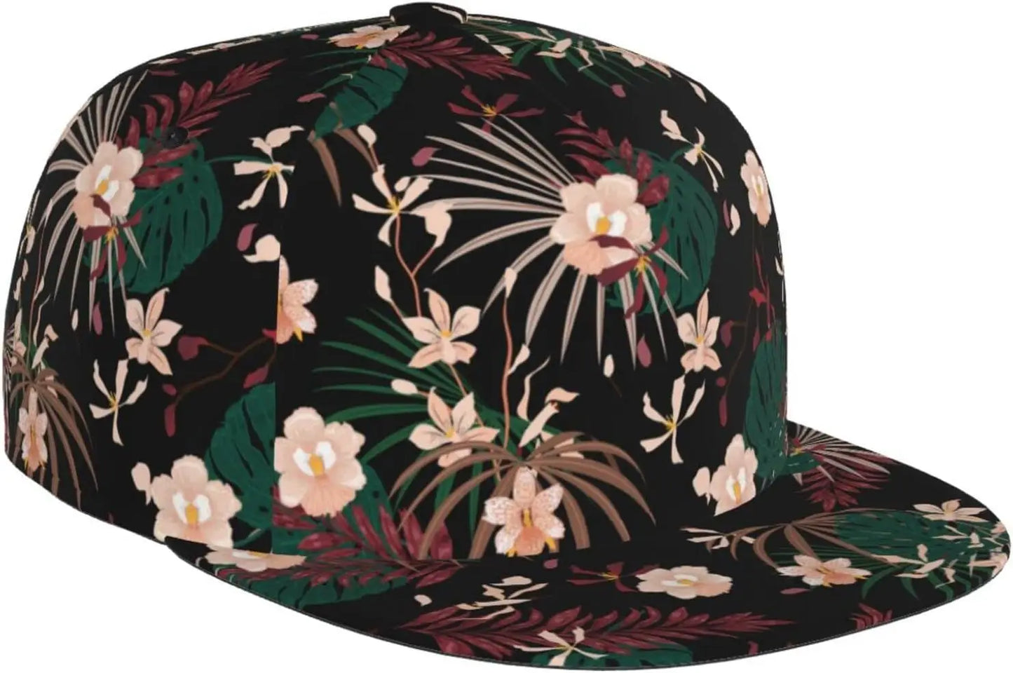 Hawaiian Tropical Flower Snapback Caps Men Women Boys Girls Fashion