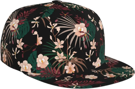 Hawaiian Tropical Flower Snapback Caps Men Women Boys Girls Fashion