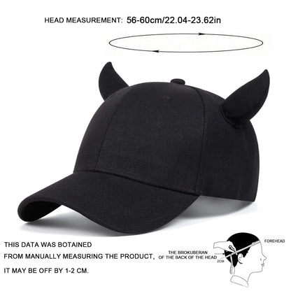 Unisex Personalized Bull Horn Baseball Caps