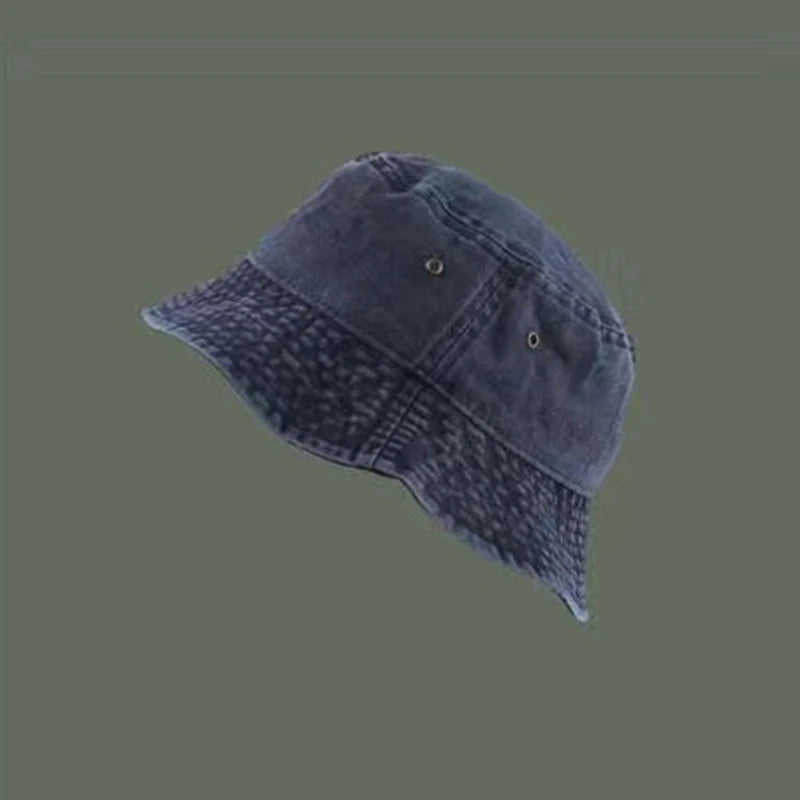 Bucket Hat Retro Washed Denim Fisherman Hat Fashionable And Versatile Sun Hat
