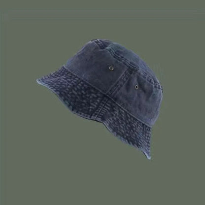 Bucket Hat Retro Washed Denim Fisherman Hat Fashionable And Versatile Sun Hat