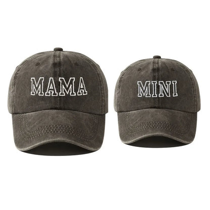 MAMA MINI Embroidery Caps Vintage Adjustable Baseball Cap