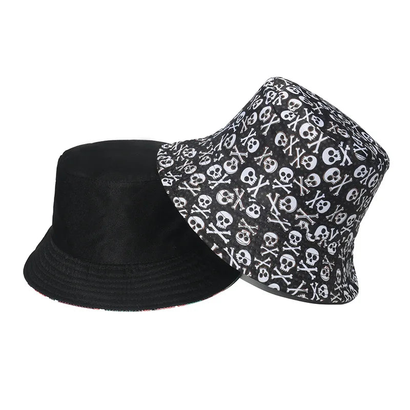 Fashionable Ghost Head Hole Head  Fisherman Hat Bucket Hat