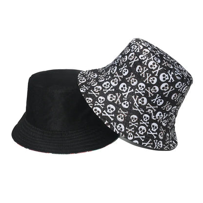 Fashionable Ghost Head Hole Head  Fisherman Hat Bucket Hat