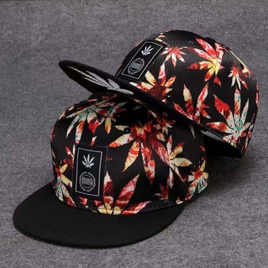 Unisex Fashion Maple Leaf Printing Baseball Cap Snapback Caps Cowboy Hat Men