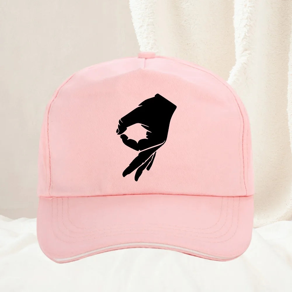 HOT SALE You Looked Made You Look Circle Finger Game Ok Hand Prank Baseball Cap