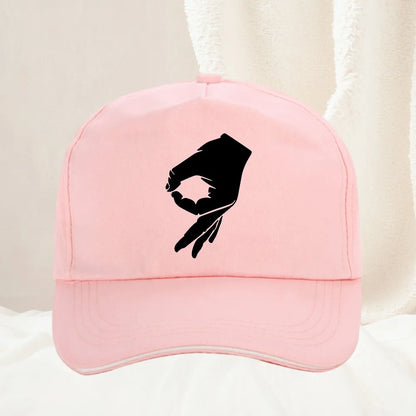 HOT SALE You Looked Made You Look Circle Finger Game Ok Hand Prank Baseball Cap