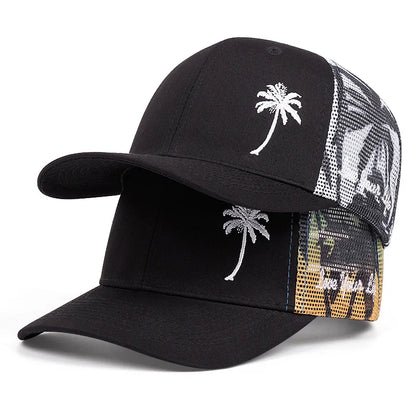 Unisex Coconut Tree Embroidery Baseball Caps