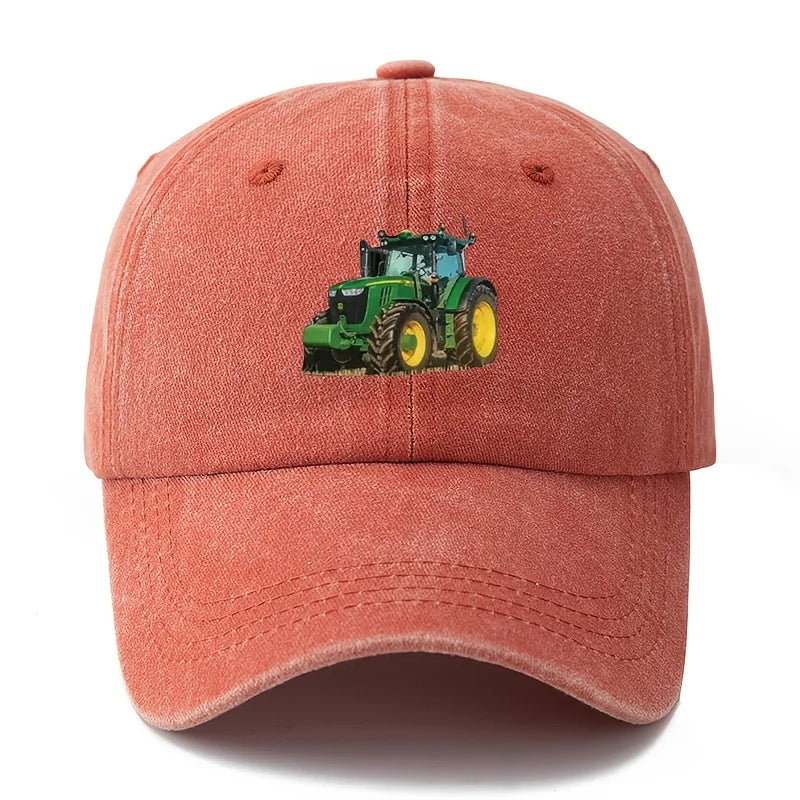 Printed Tractor Baseball Cap Men's Outdoor Camping Vacation