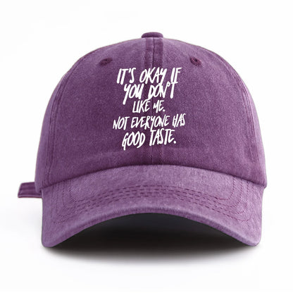 IT'S OK Print Washed Baseball Cap For Adults
