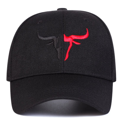 Unisex Personalized Bull Head Embroidery Baseball Caps Spring Autumn