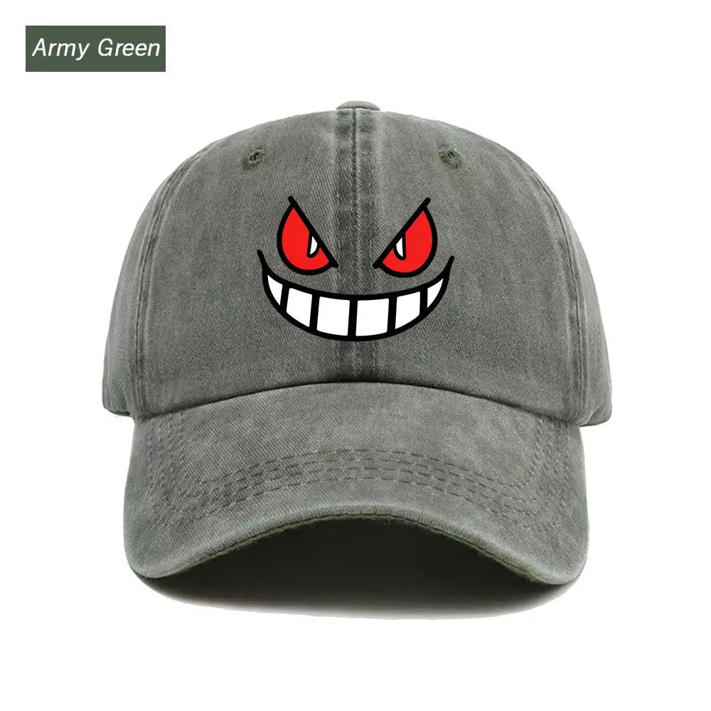 Baseball Cap Ghost Face American Anime Print Graphic