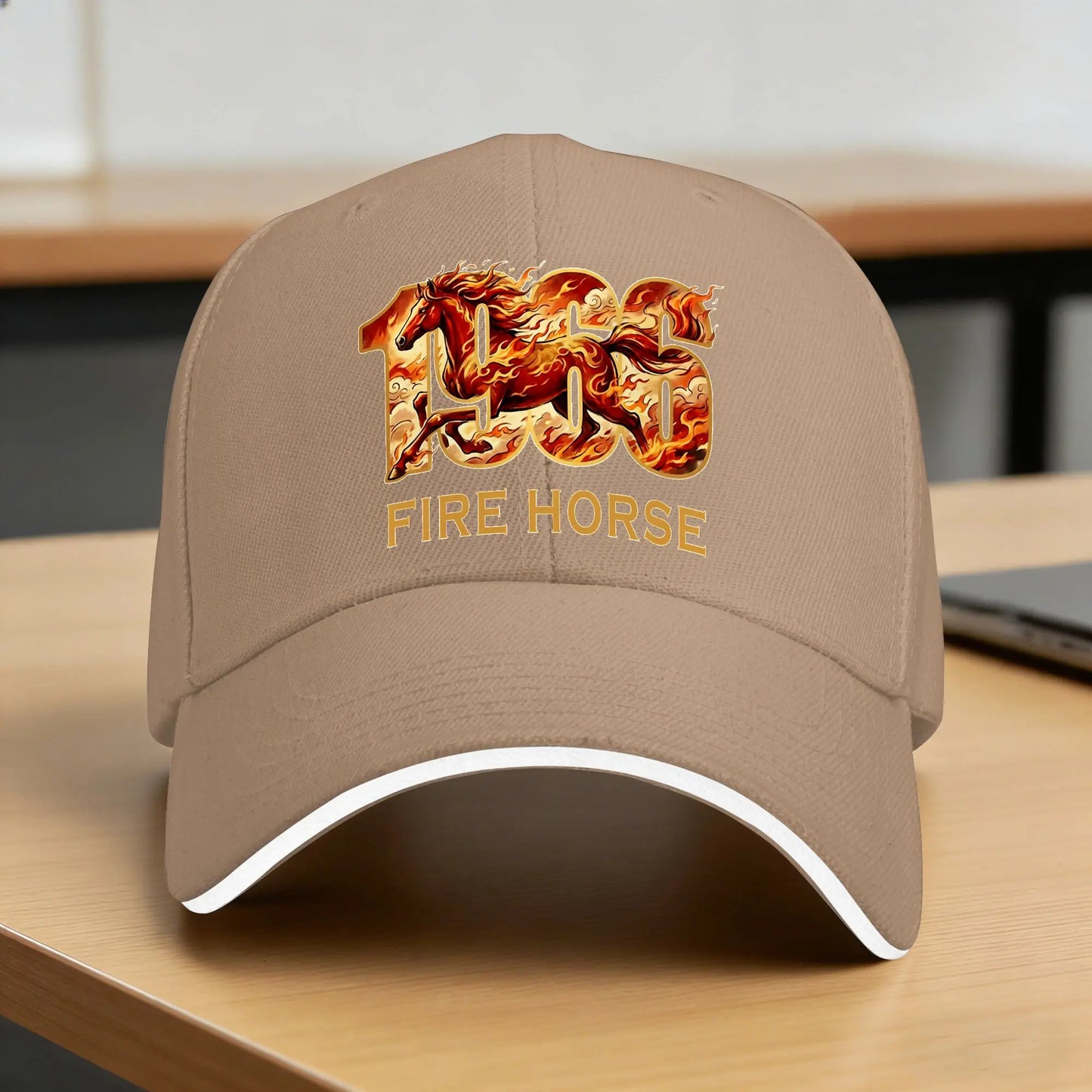 1966 60th Birthday Year of The Fire Horse Zodiac Year Sun Baseball Cap