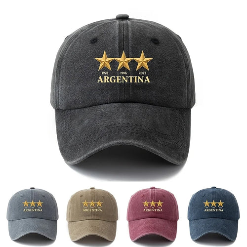Baseball Cap Three Stars Representing ARGENTINA
